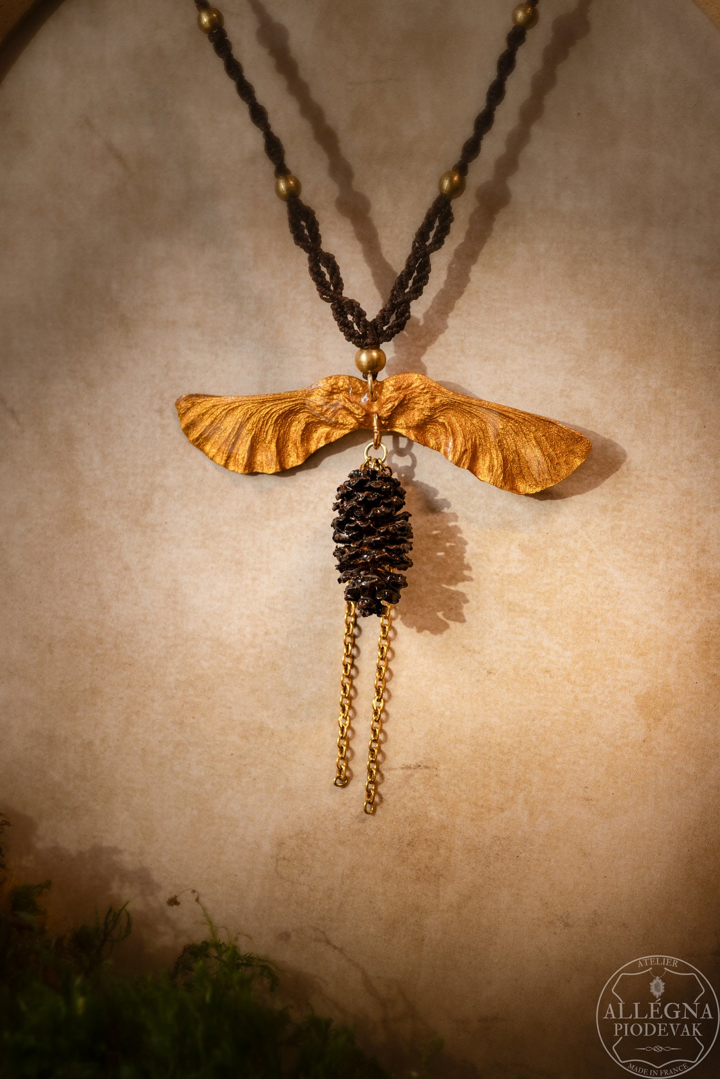 Nalméa Collier samare et fruit d'aulne