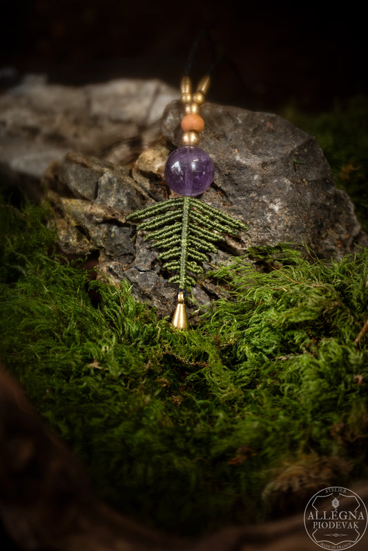 "Sylmara" Collier micro macramé et améthyste