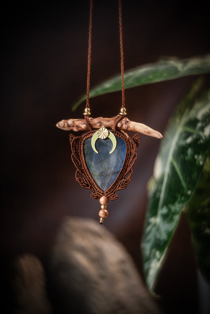 Auralis - Collier micro macramé labradorite