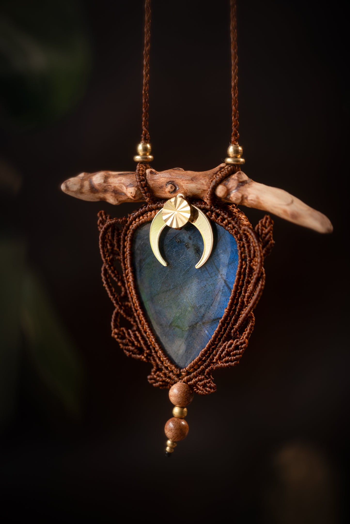 Auralis - Collier micro macramé labradorite