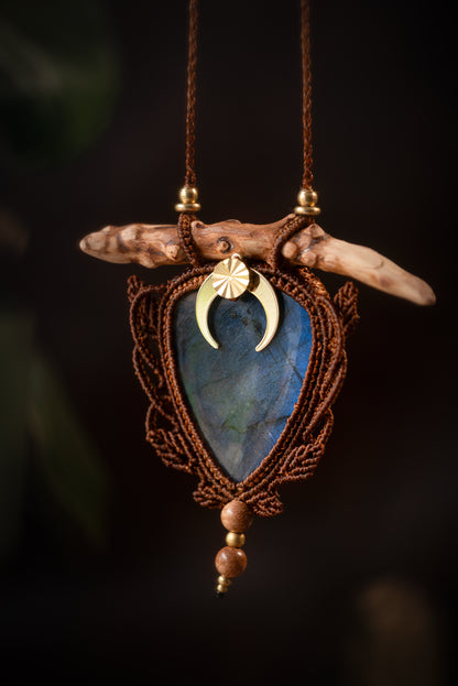 Auralis - Collier micro macramé labradorite