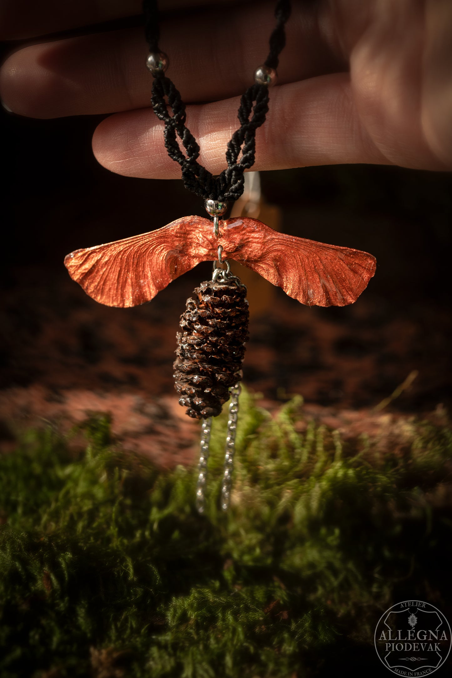 Nalméa Collier samare et fruit d'aulne