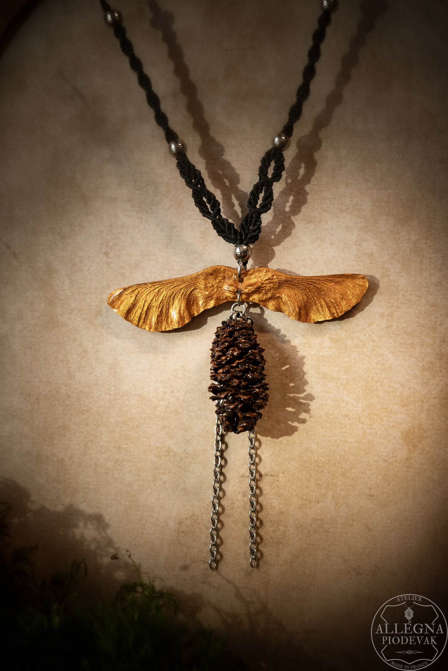 Nalméa Collier samare et fruit d'aulne