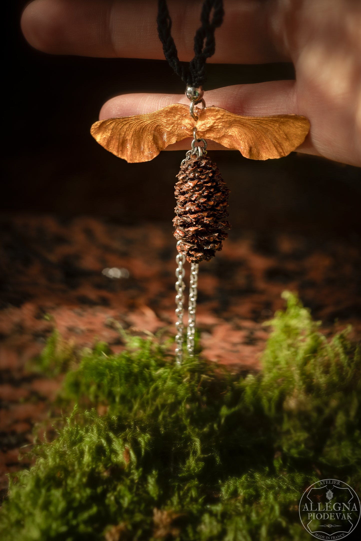 Nalméa Collier samare et fruit d'aulne
