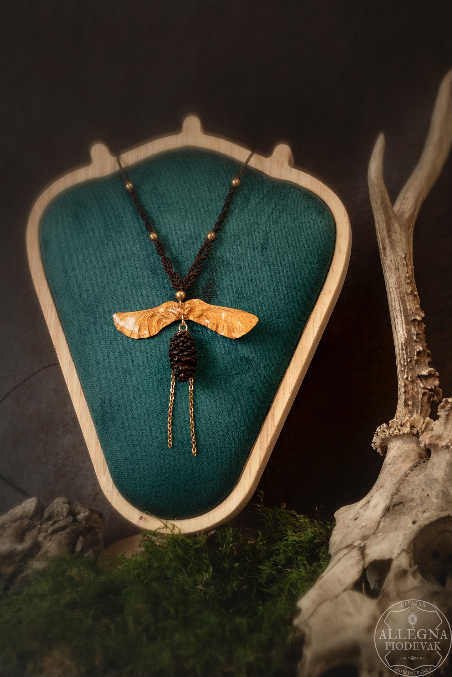 Nalméa Collier samare et fruit d'aulne