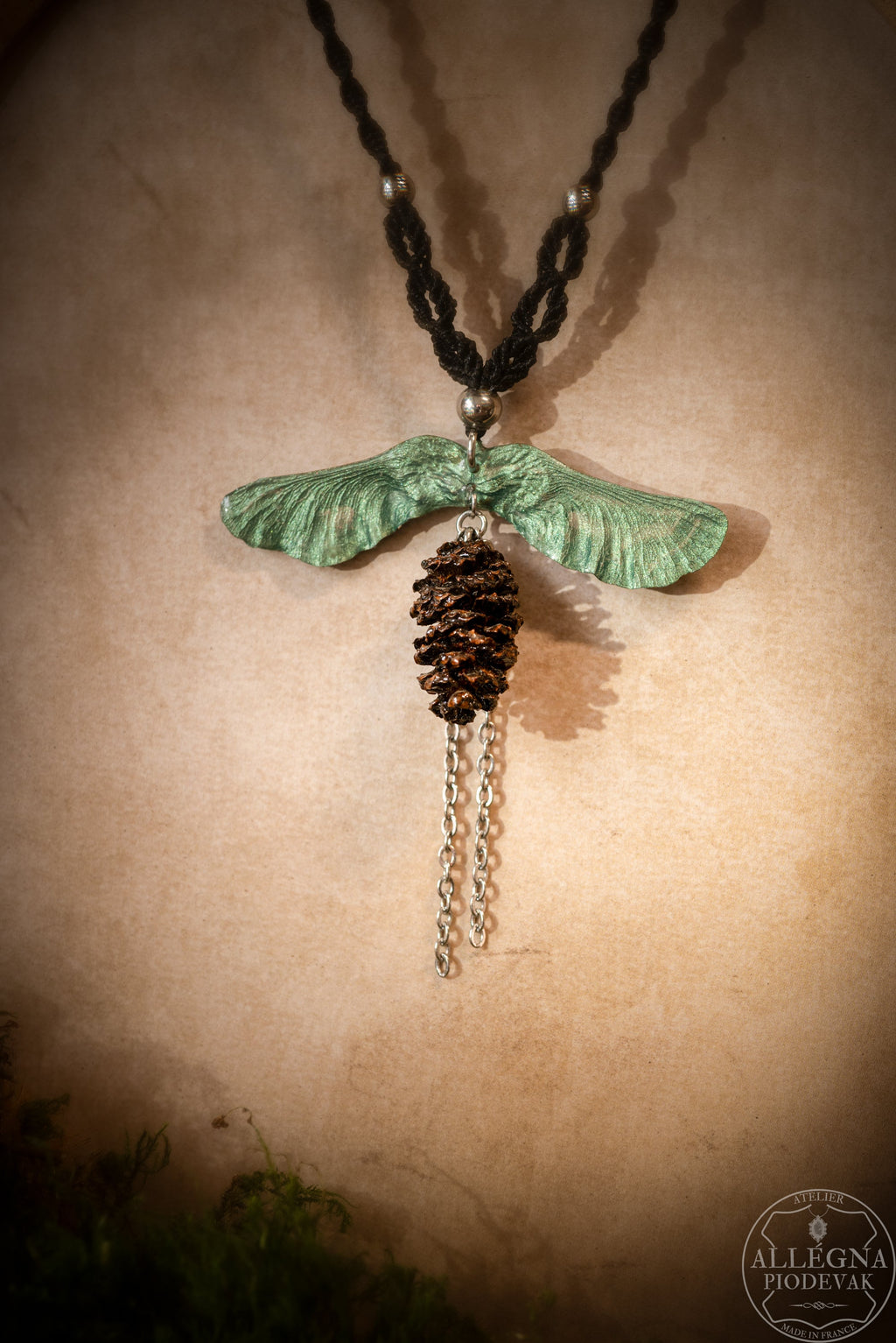 Nalméa Collier samare et fruit d'aulne Allégna Piodevak