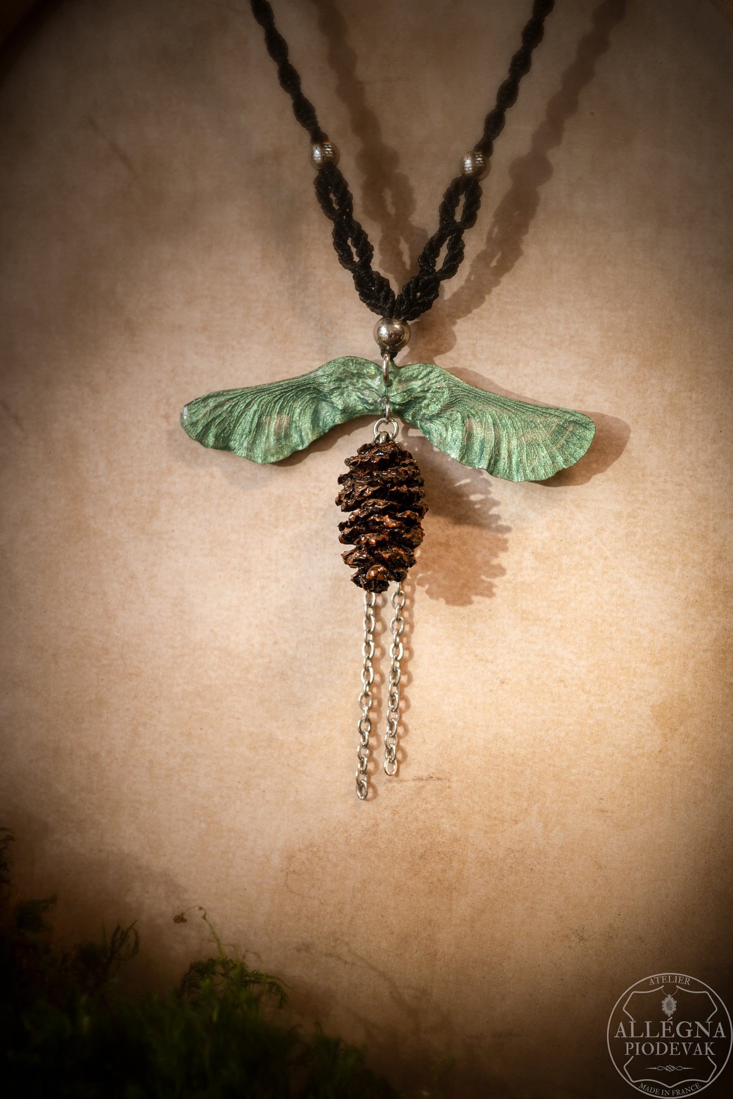 Nalméa Collier samare et fruit d'aulne