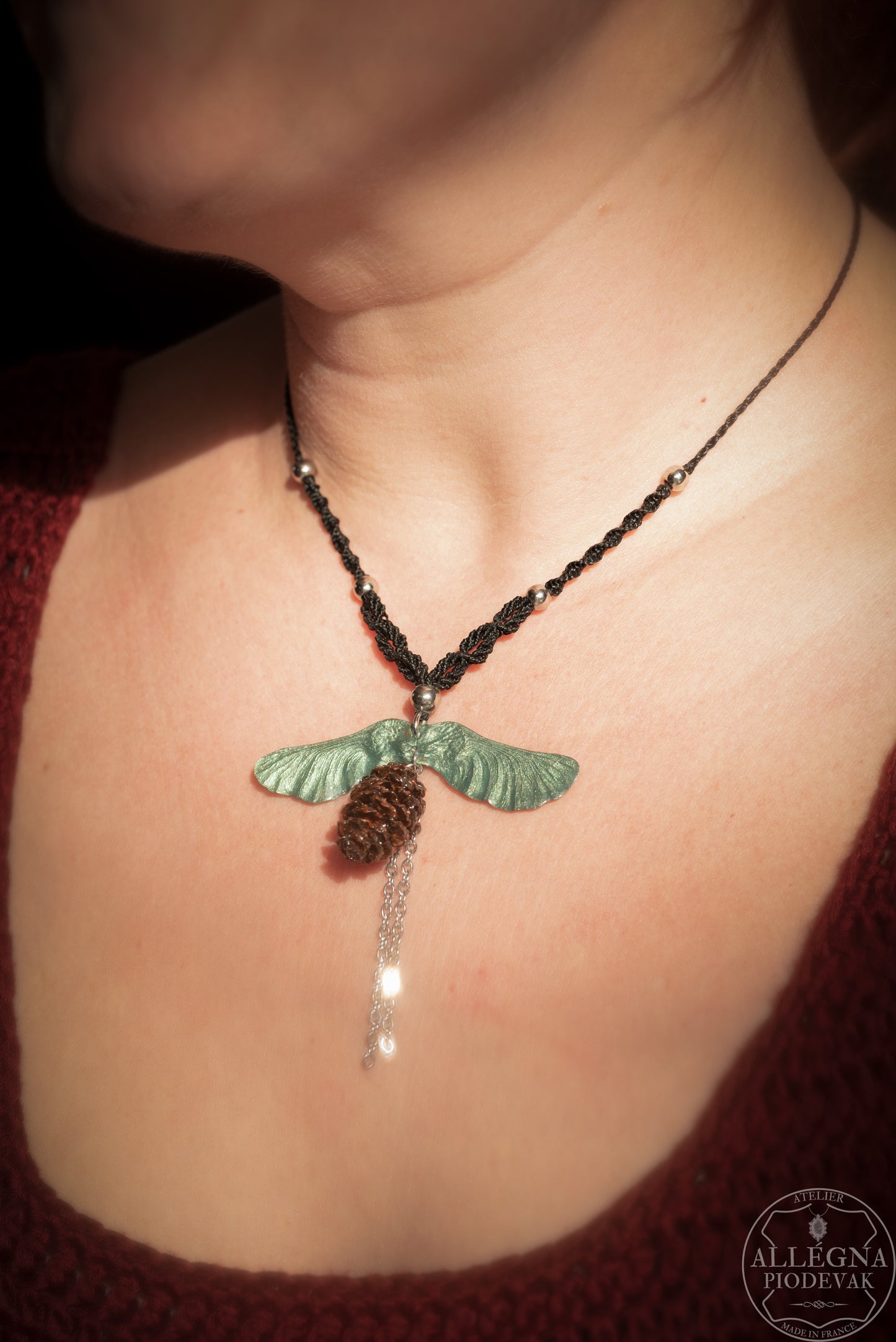 Nalméa Collier samare et fruit d'aulne