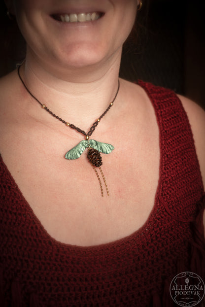 Nalméa Collier samare et fruit d'aulne