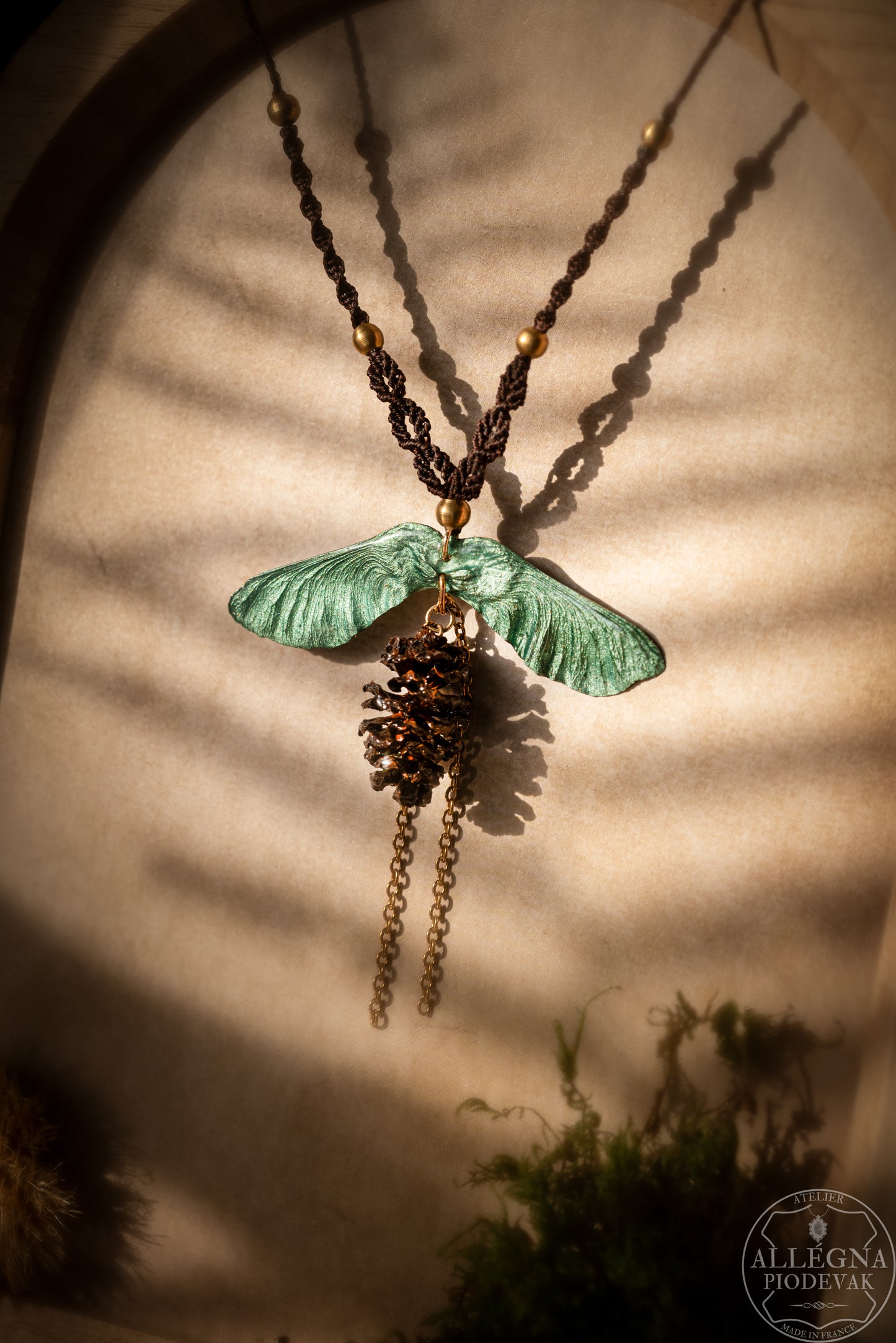 Nalméa Collier samare et fruit d'aulne