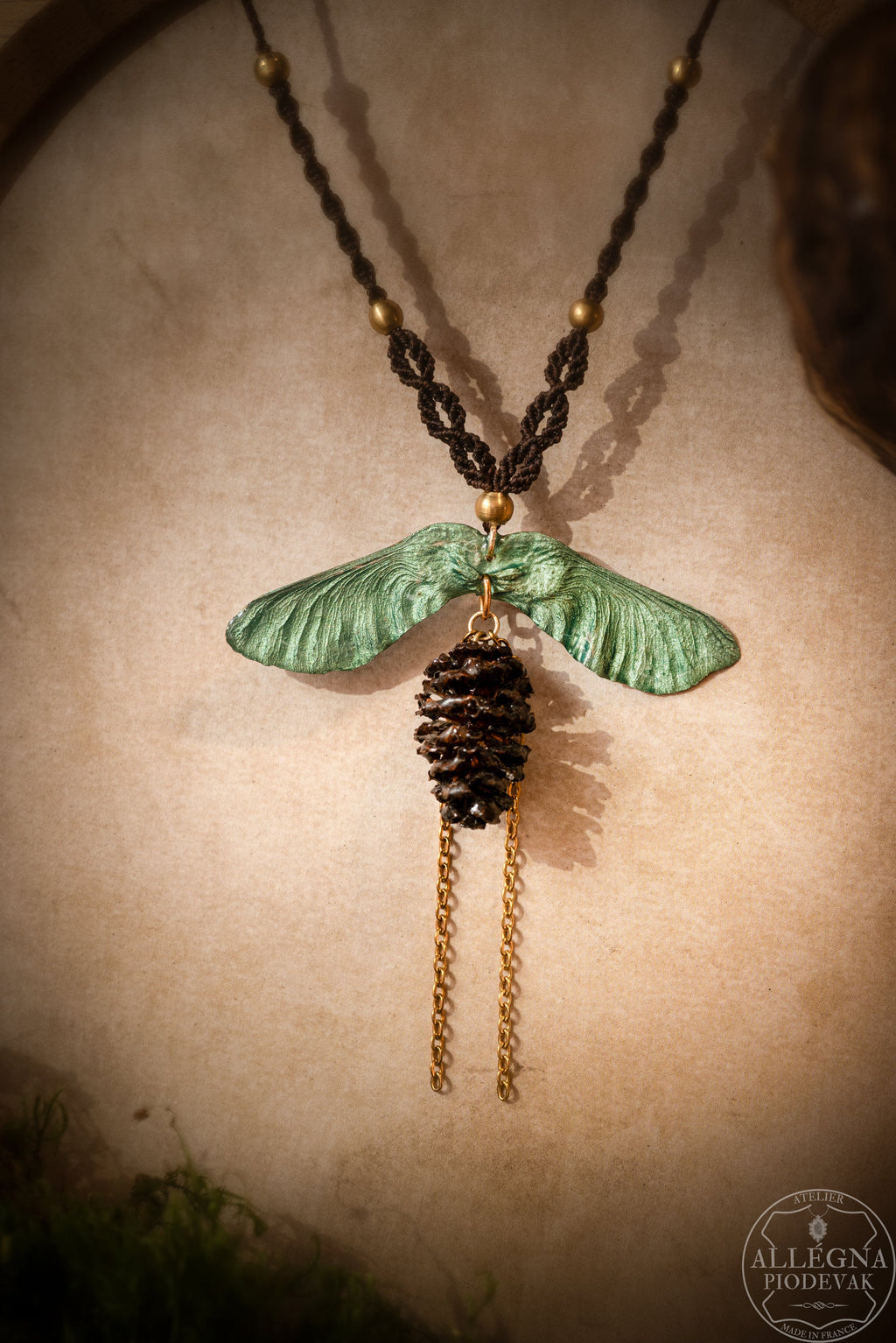 Nalméa Collier samare et fruit d'aulne Allégna Piodevak