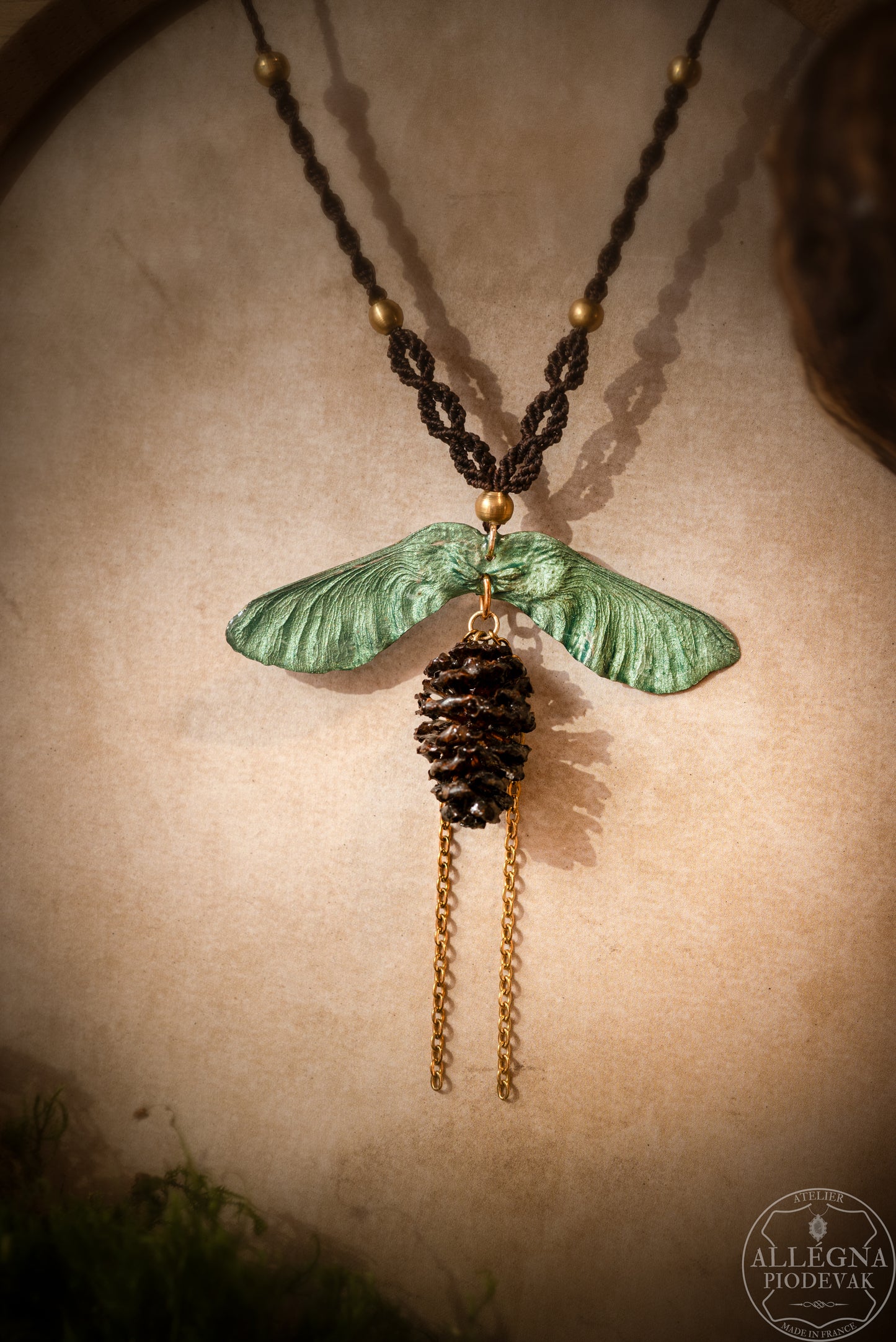 Nalméa Collier samare et fruit d'aulne