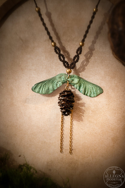 Nalméa Collier samare et fruit d'aulne