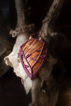 Auriel - Collier micro macramé avec Bois d'Olivier Allégna Piodevak