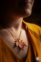Canopé d'automne - collier en cuir tannage végétal Piodevak