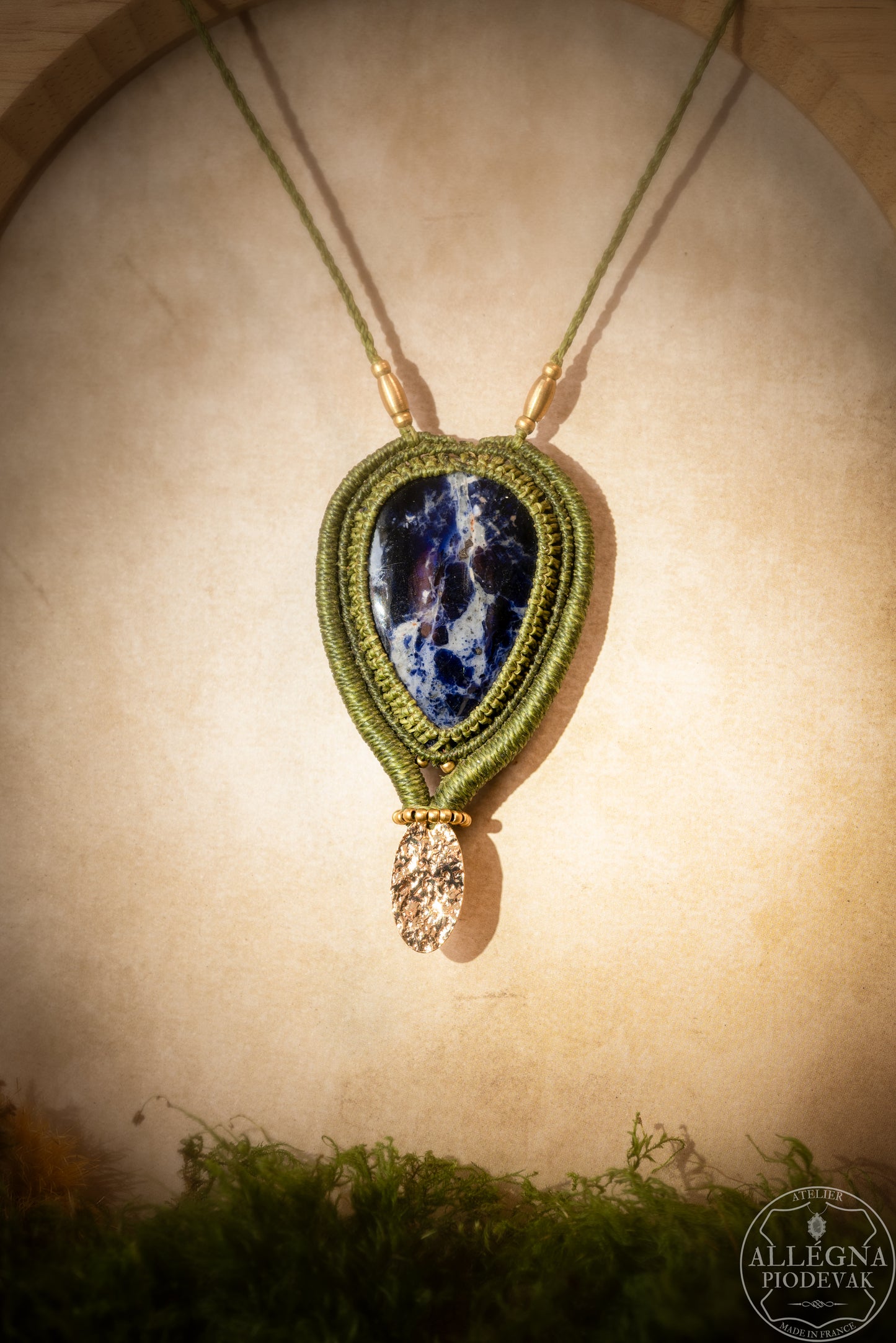 Cénis - Collier micro macramé sodalite