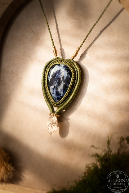 Cénis - Collier micro macramé sodalite