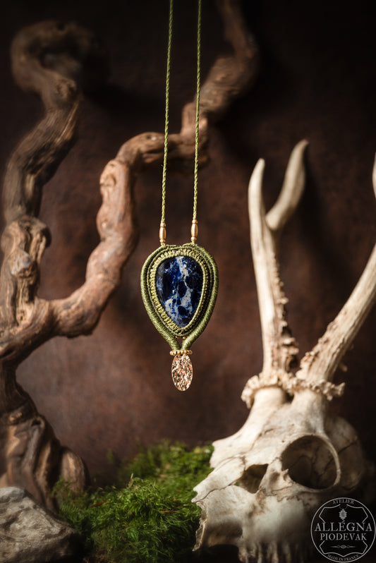 Cénis - Collier micro macramé sodalite