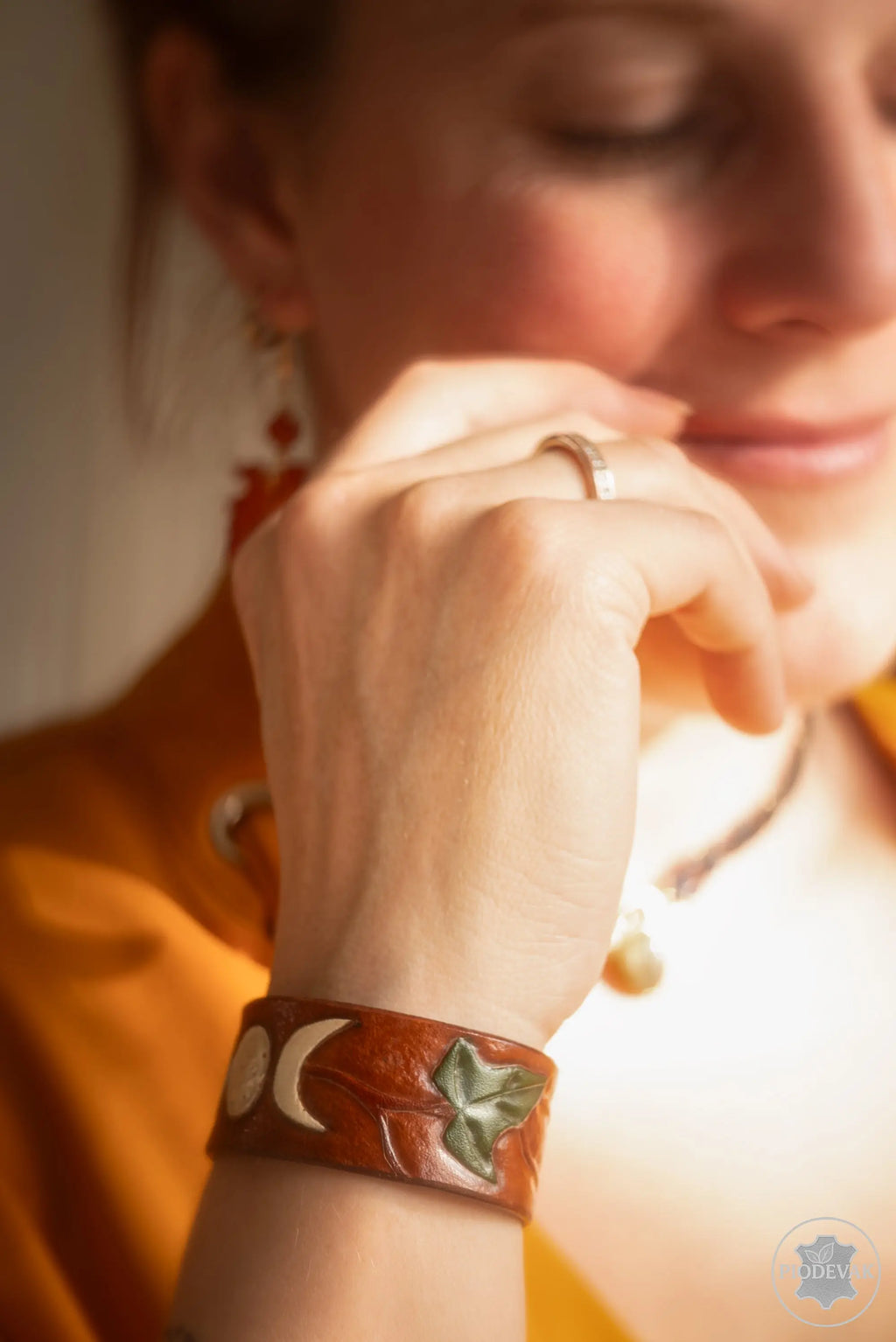 Clair de lune - Bracelet en cuir de vachette Piodevak