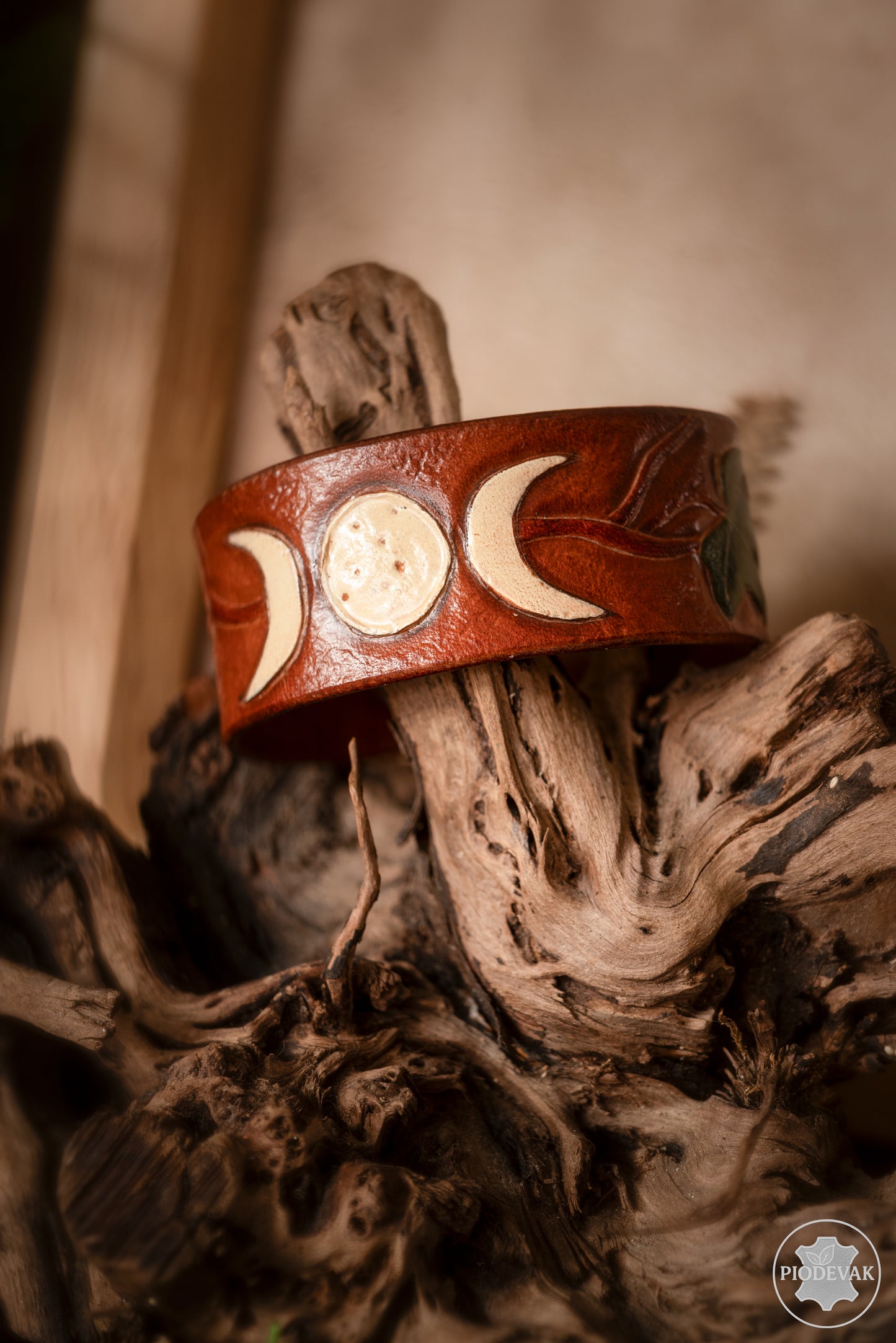 Clair de lune - Bracelet en cuir de vachette