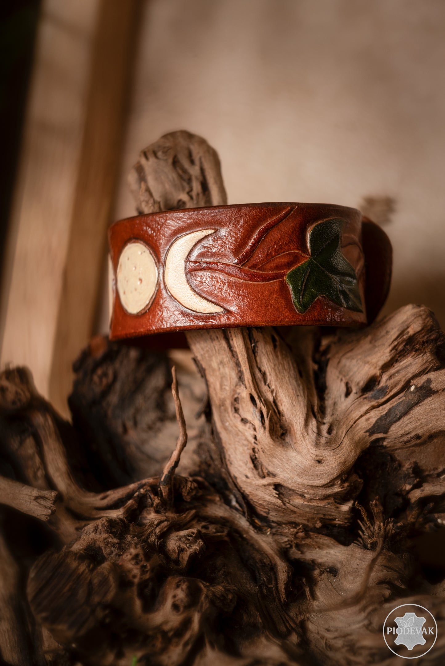 Clair de lune - Bracelet en cuir de vachette