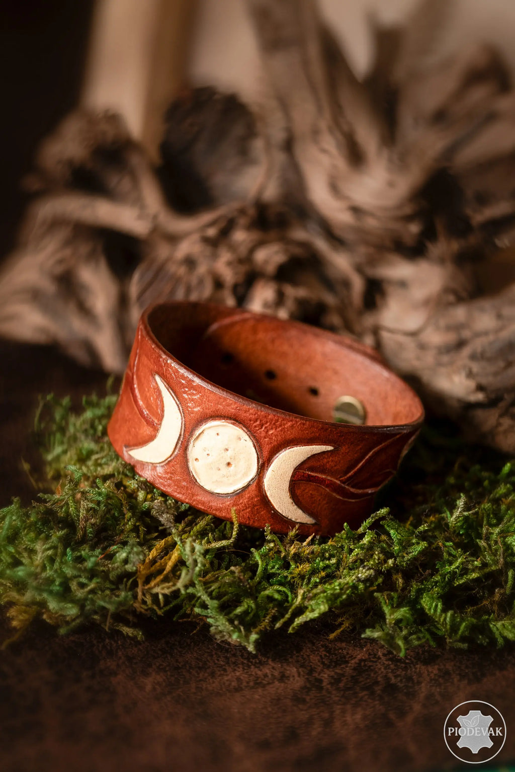 Clair de lune - Bracelet en cuir de vachette Piodevak