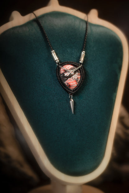 Drakys - Collier micro macramé jaspe peau de serpent