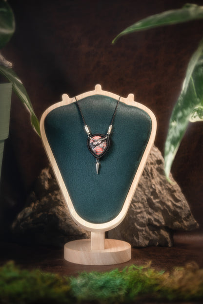 Drakys - Collier micro macramé jaspe peau de serpent