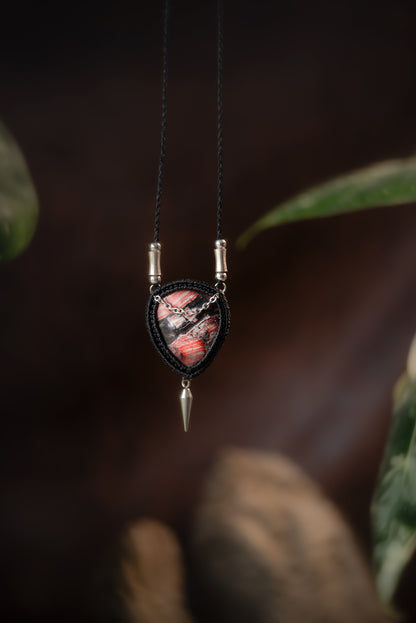 Drakys - Collier micro macramé jaspe peau de serpent