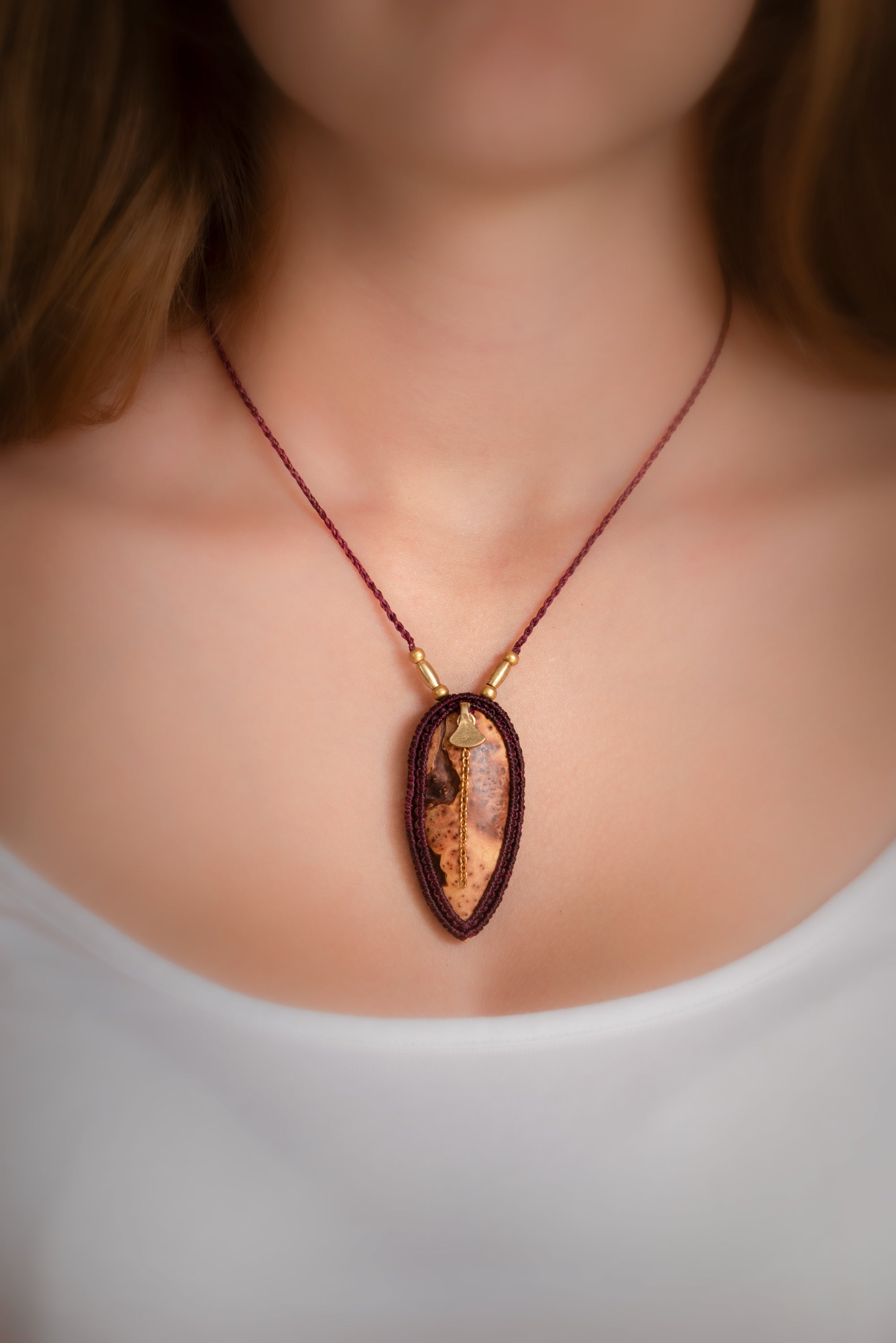 Drusilva - Collier micro macramé en loupe de Cade Allégna Piodevak