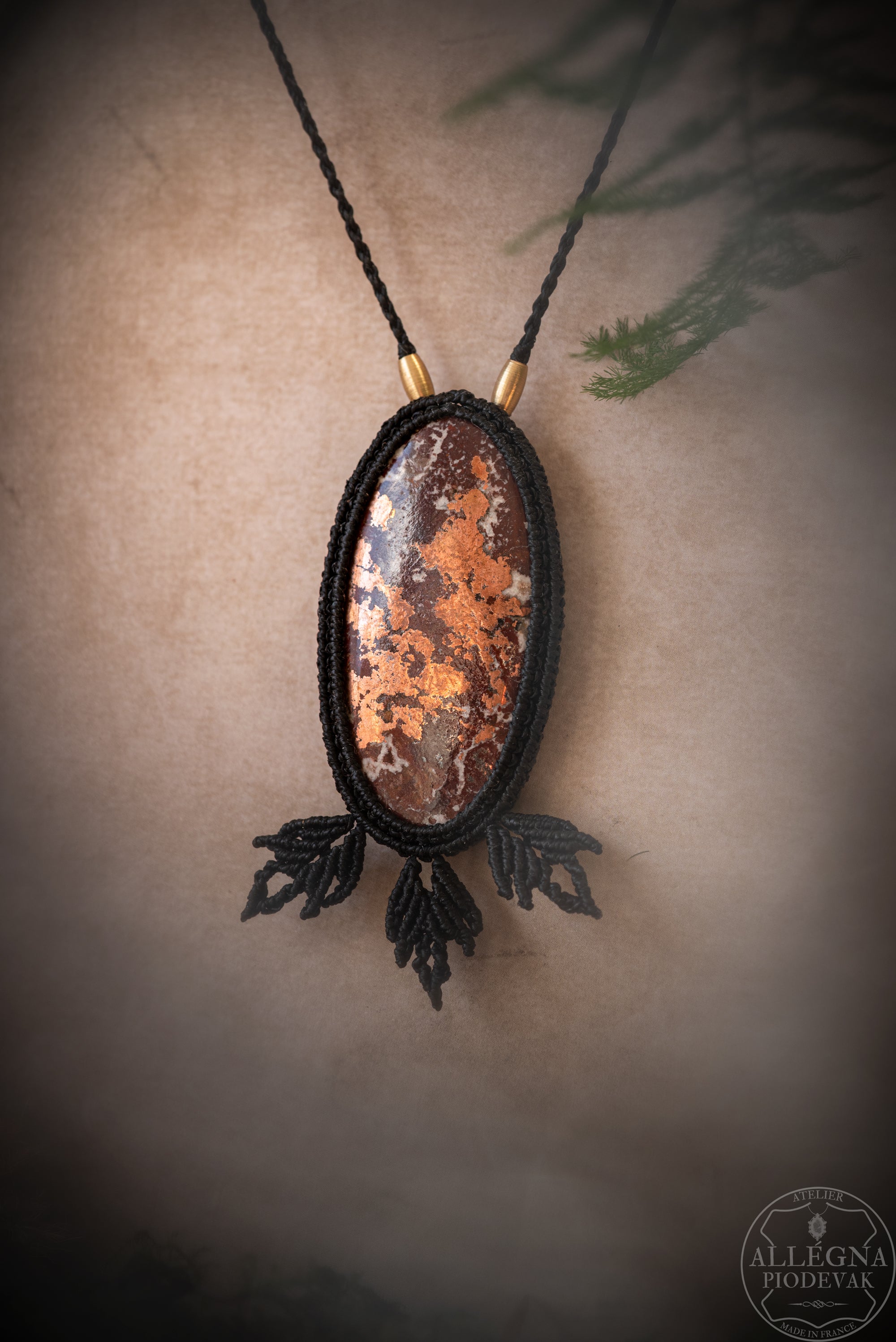 Elindor - Collier Dolomite cuivre