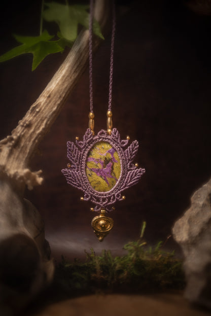 Epona - Collier micro macramé avec Atlantisite