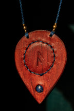 Hathor - Collier lapis lazuli et cuir de vachette Piodevak