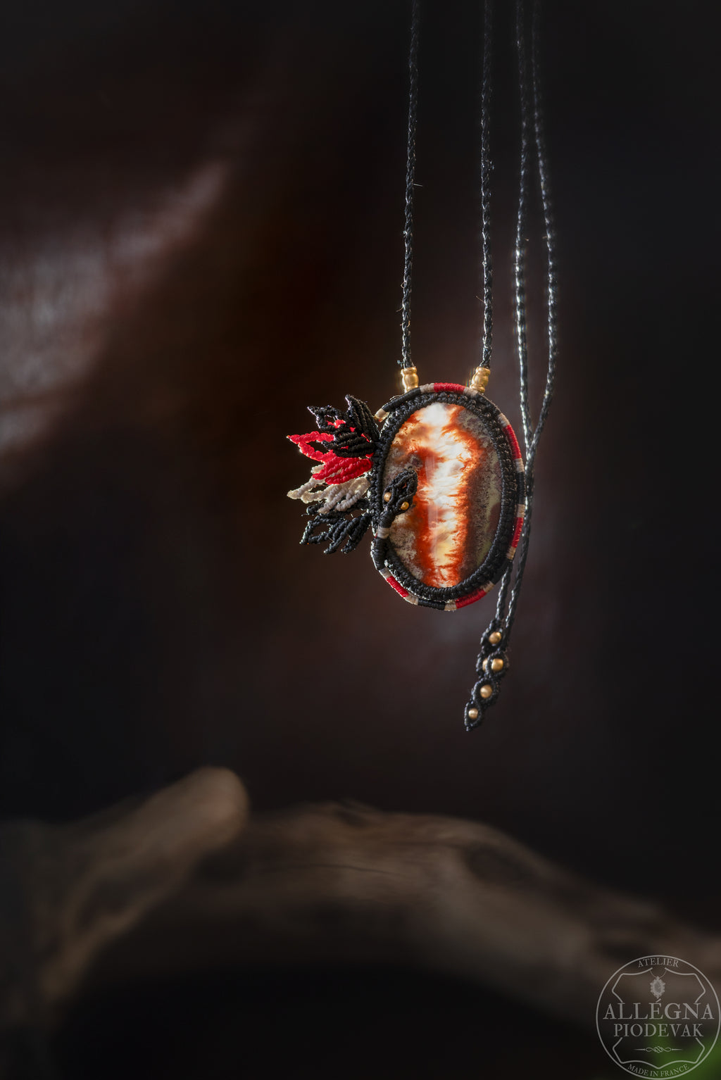 Nacénis - Collier Agate mousse