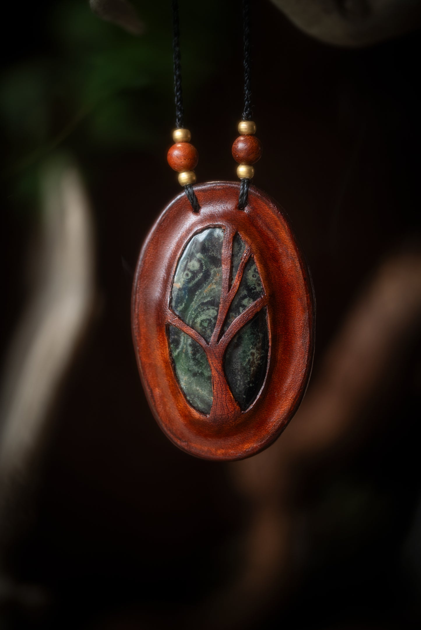 Nimüé - collier cuir Jaspe Kambaba