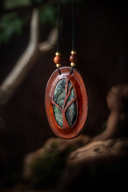 Nimüé - collier cuir Jaspe Kambaba