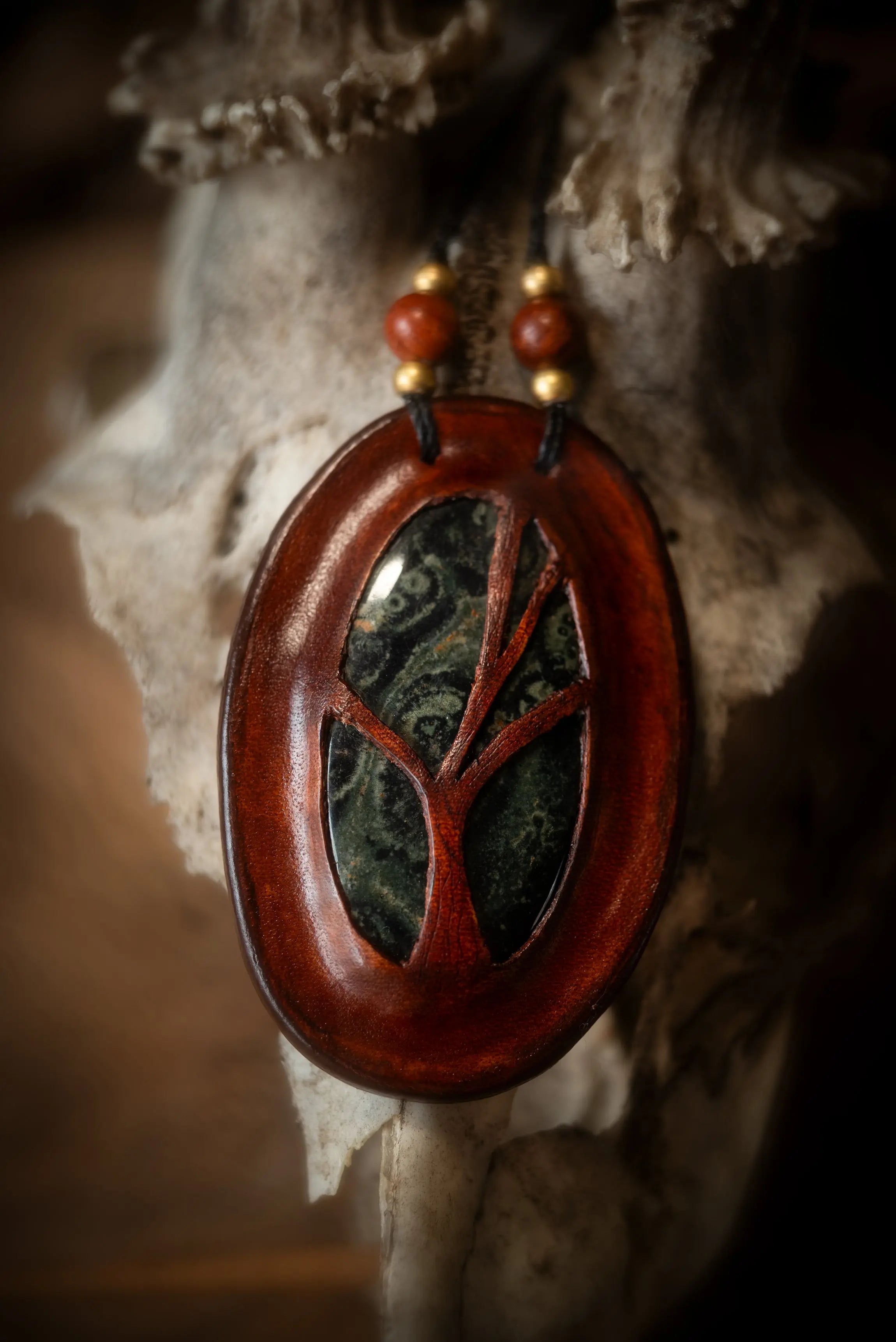 Nimüé - collier cuir Jaspe Kambaba Piodevak