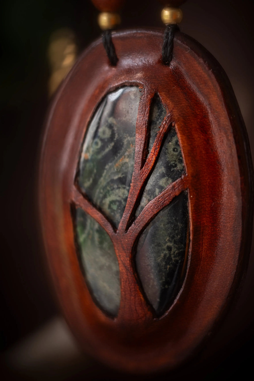 Nimüé - collier cuir Jaspe Kambaba Piodevak