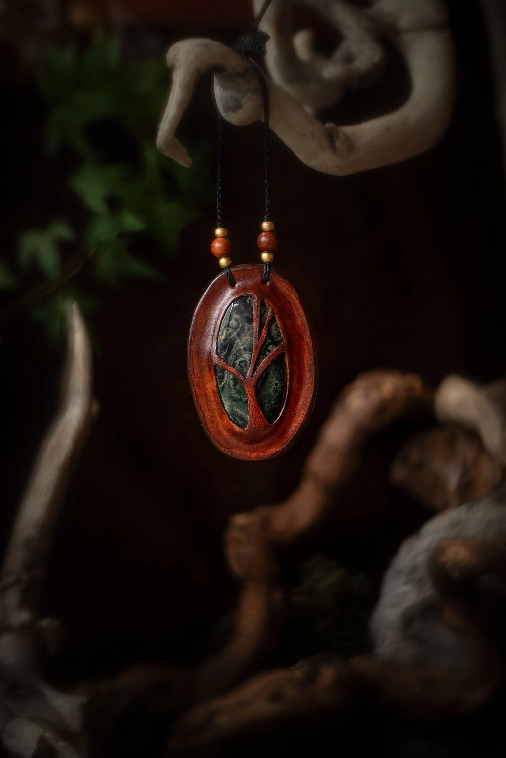 Nimüé - collier cuir Jaspe Kambaba Piodevak