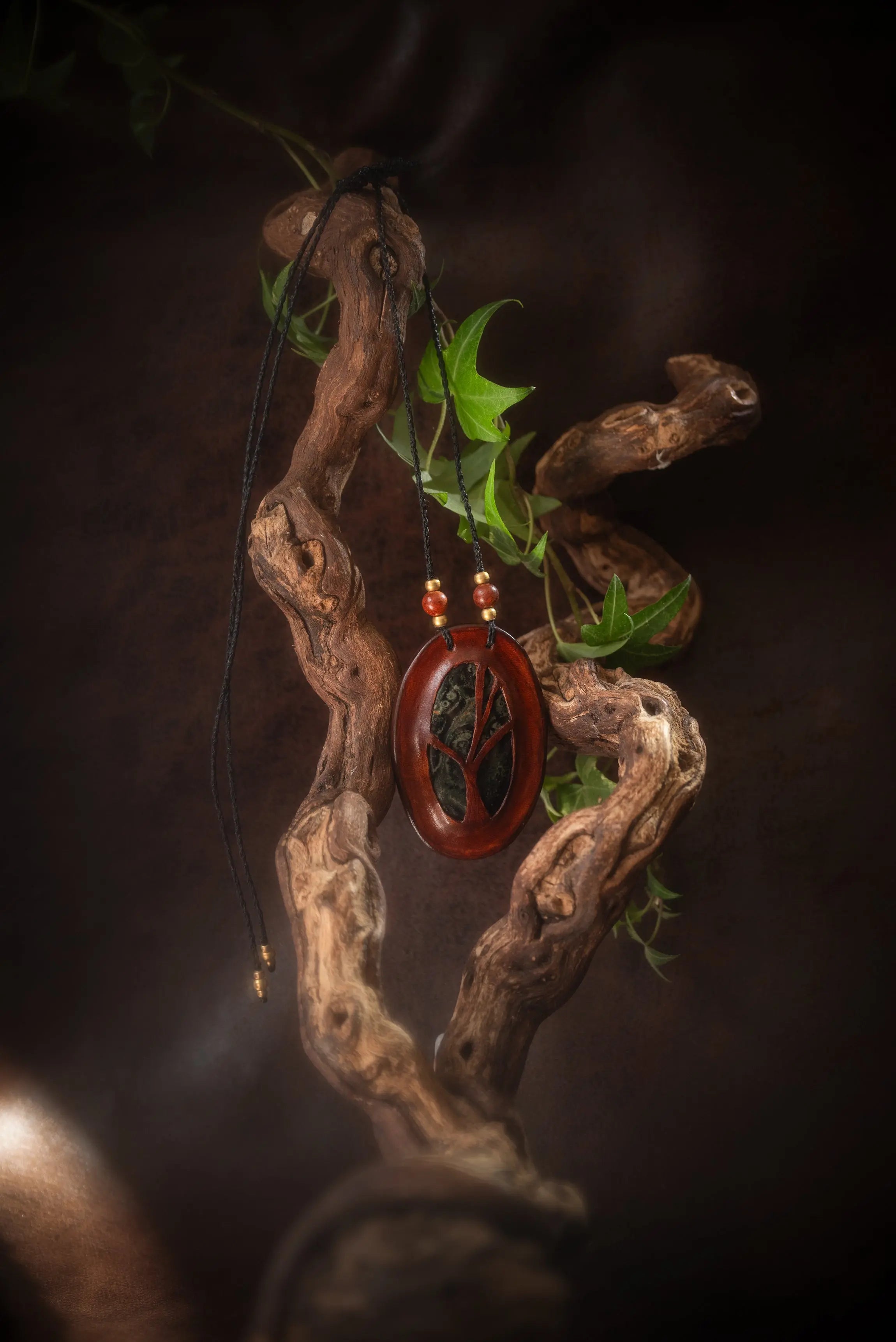 Nimüé - collier cuir Jaspe Kambaba Piodevak