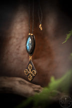 Noctibus - Collier Labradorite facetté et cuir