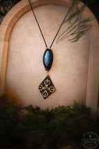Noctibus - Collier Labradorite facetté et cuir