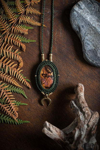 Octubris - Collier micro macramé Jaspe de l'outback