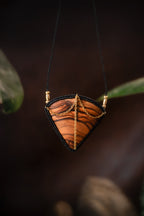 Olyndra - Collier micro macramé en bois d'olivier Allégna Piodevak