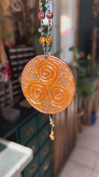 "Brann" Collier cuir de vachette triskel