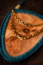 Quercillion - Collier micro macramé en bois d'olivier Allégna Piodevak