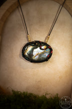 "Serpentare" Collier micro macramé et labradorite allégna