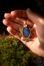 "Soleil automnal" collier micro macramé et labradorite allégna