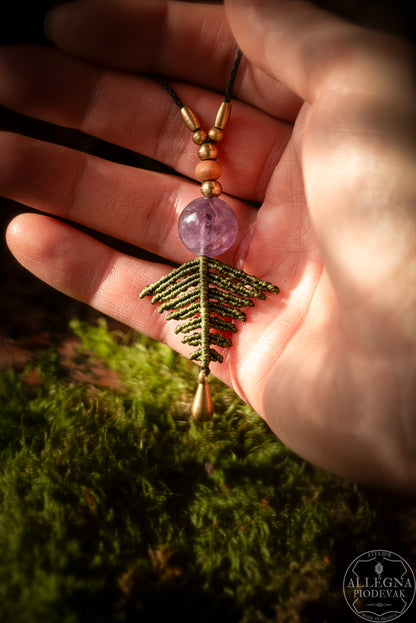 "Sylmara" Collier micro macramé et améthyste