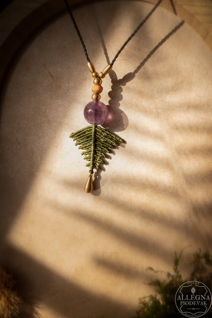 "Sylmara" Collier micro macramé et améthyste